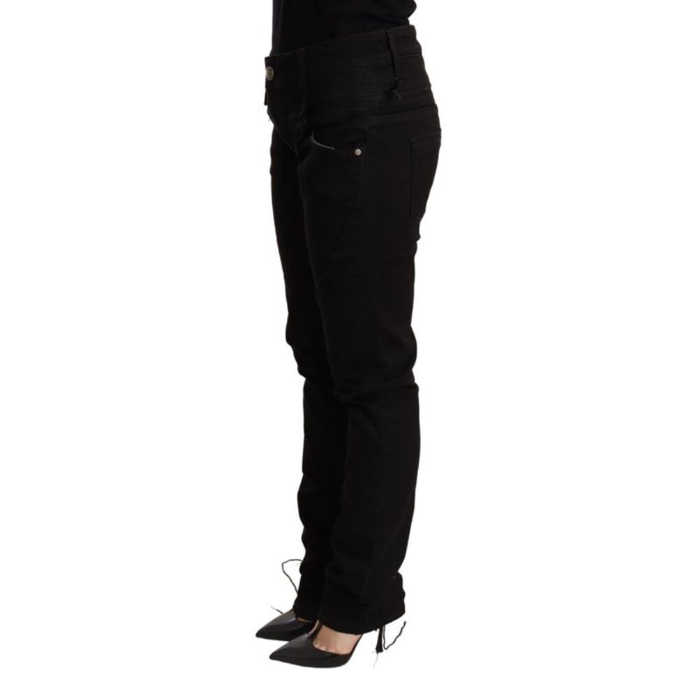 Acht Black Low Waist Skinny Denim Jeans Women's Trouser